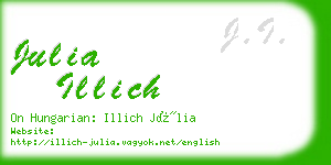 julia illich business card